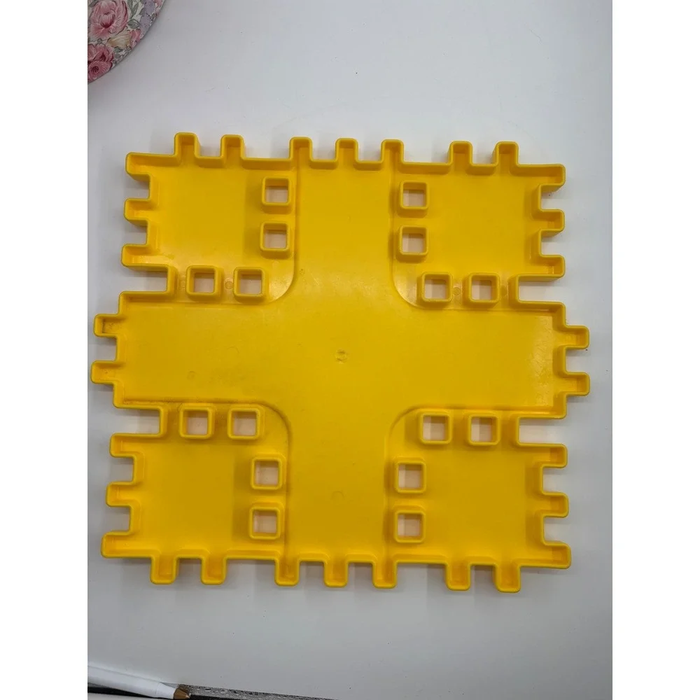 Vtg 1980s/1990s Little Tikes Wee Waffle Blocks Bridge & Roadways Lg Lot of 53
